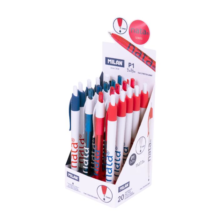 bolígrafo P1 MILAN nata® 624, tinta azul
