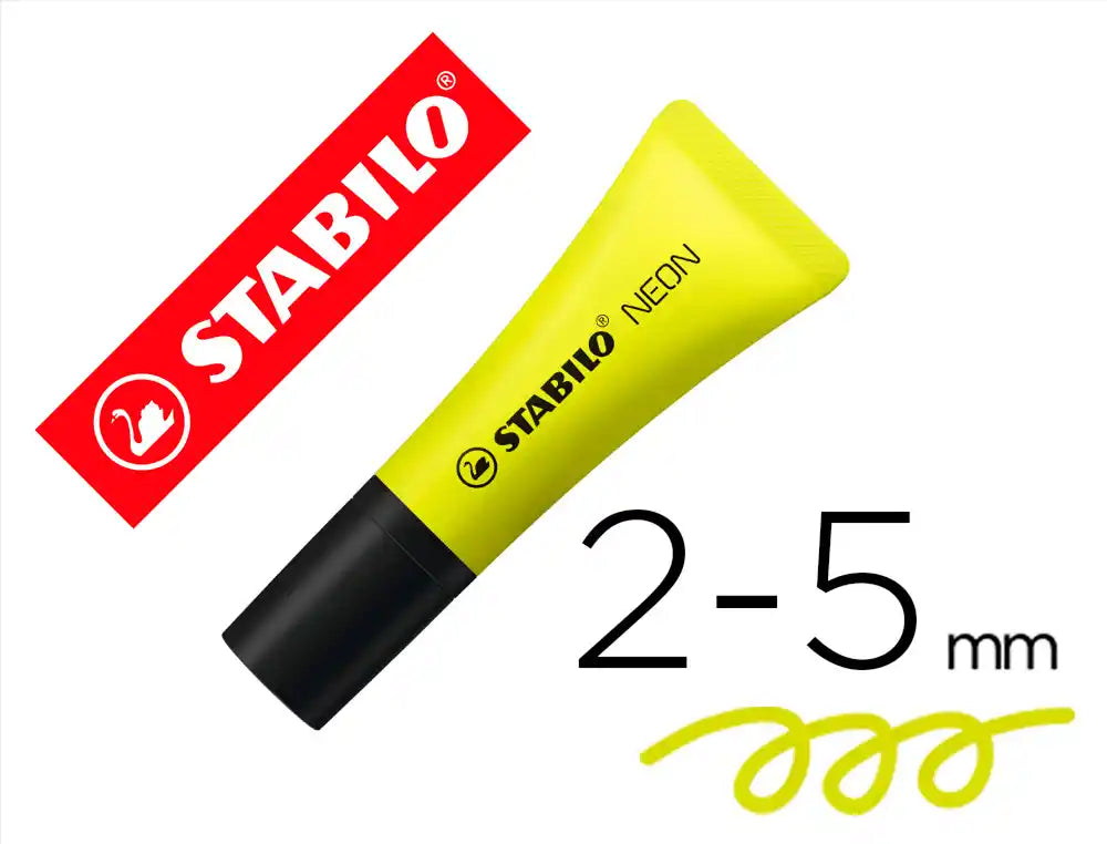 Rotulador Stabilo fluorescente 72 amarillo neon