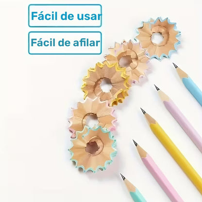 Lápiz grafito colores pastel