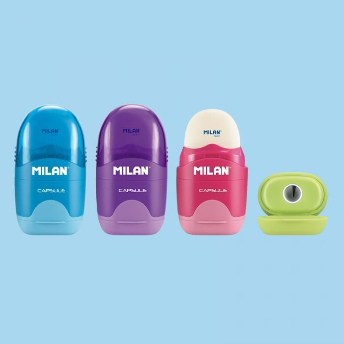 Sacapuntas con goma Milan Capsule