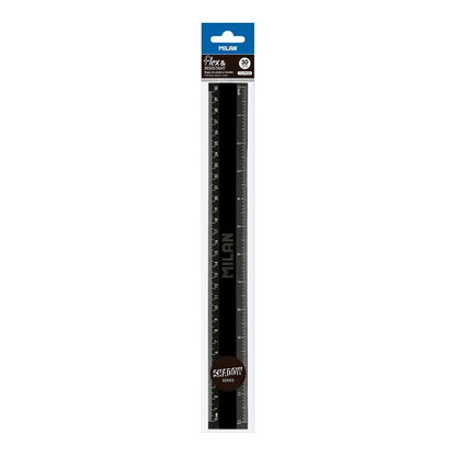 Regla 30cm flex&resistant color negro serie shadow