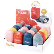 Sacapuntas con borrador Milan serie Lava