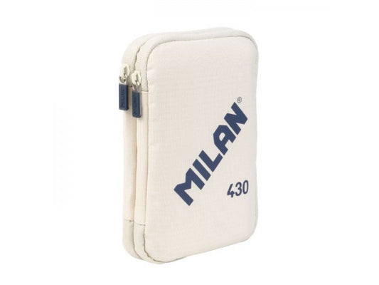 Plumier Estuche 2 pisos con contenido MILAN 430 since 1918 blanco