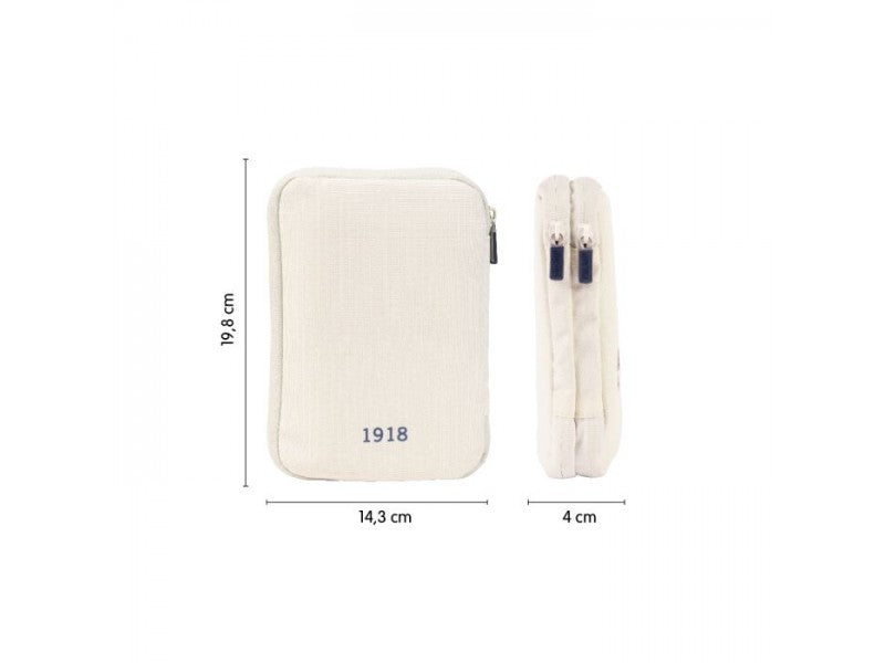 Plumier Estuche 2 pisos con contenido MILAN 430 since 1918 blanco